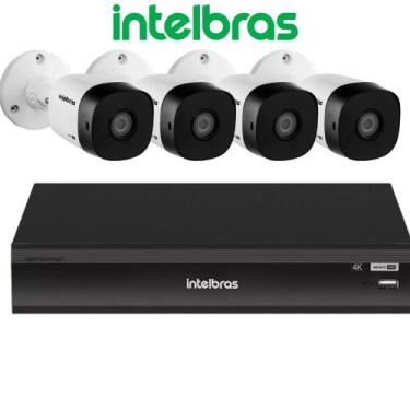 Imagem de Kit 4 Cameras de Segurança Intelbras Full Hd 1220 Dvr inteligente 8ch 
