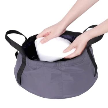 Imagem de Balde de Água Dobrável - Recipiente de Água para Acampamento | Balde Dobrável Impermeável com Alça para Jardinagem, Praia, Viagem e Acampamento