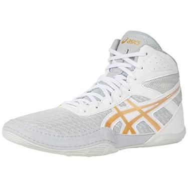Imagem de ASICS Tênis infantil Matflex 6 Grade School Wrestling, Cinza geleira/ouro puro, 17