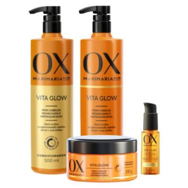 Imagem de Kit Ox Vita Glow Tratamento Completo 500Ml - Ox Cosméticos