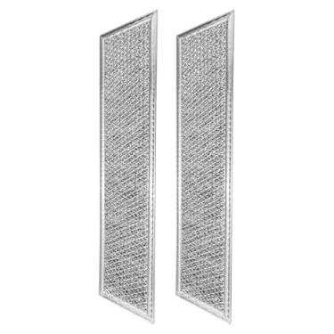 Imagem de AUGREX 2 peças de filtro de graxa de malha de forno micro-ondas de 12 camadas de alumínio adequado para GE e monograma, forno micro-ondas de 10 x 38 cm x 3/81 cm