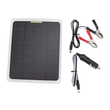 Imagem de Fafeicy Painel de Energia Solar de 10W, Carregador de Bateria Solar Portátil Com Saída USB Dupla Tipo C, 12V DC para Acampamento Ao Ar Livre, Viagens e Fonte de Alimentação de Emergência