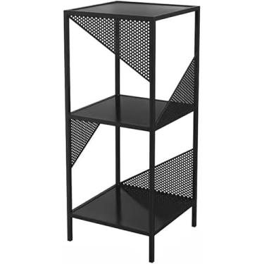 Imagem de Prateleira Pequena De Canto, Prateleira De Armazenamento Pequena De Canto De Ferro, Adequada Para Armazenamento De Espaço Pequeno, Pode Ser Colocada Nos Enfeites De Livro, White, 30x30x135cm