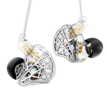 Imagem de CCZ NC02 fones de ouvido intra-auriculares, fones de ouvido para cantores, fones de ouvido para jogos com fio de graves profundos, fones de ouvido DD IEM com driver duplo dinâmico, IEMs para baterista