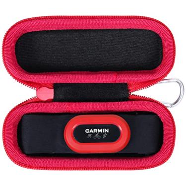Imagem de Aenllosi Capa rígida de substituição compatível com Garmin HRM-Pro Plus, suporte premium para monitor de frequência cardíaca (somente capa) (zíper vermelho)