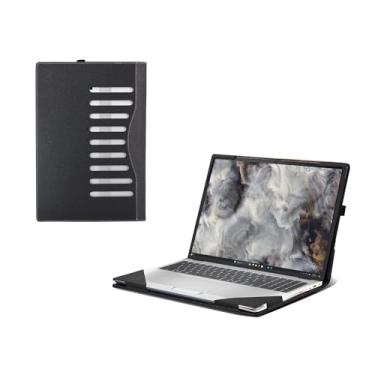 Imagem de Capa para laptop Dell Pro 16 Plus PB16250 40.6 cm com tudo incluído, capa de couro PU com bolso interno (cinza escuro)