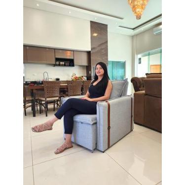 Imagem de Poltrona Sofá Cama Valence Premium Cinza 0.80cm Softgel D33 - Estilo E