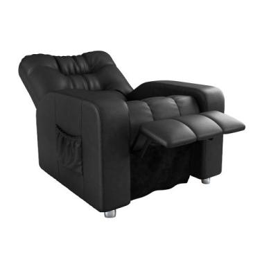 Imagem de Poltrona do Papai Reclinável Mx-7 Azera material sintético Preto - Loj