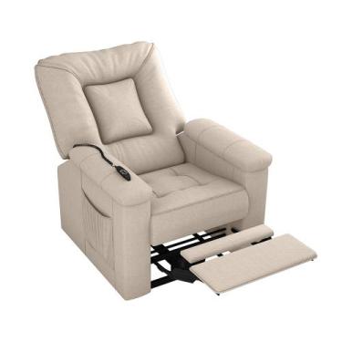 Imagem de Poltrona do Papai Reclinável Elétrica Mx-40 Porsche Suede Bege - Loja 