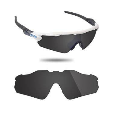 Imagem de Fiskr Lentes polarizadas de substituição compatíveis com óculos de sol Oakley Radar EV Pitch OO9211, resistente a impactos e ajuste perfeito, Preto clássico, One Size
