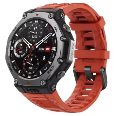 Imagem de Smartwatch Amazfit T-REX 3 Relógio Esportivo GPS Bluetooth 700mAh 10ATM Notificações - Lava (Vermelho)