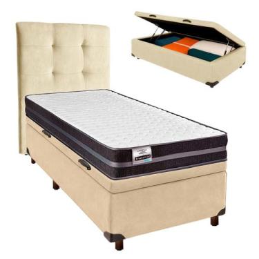 Imagem de Conjunto Cama Box Bau Blindado Solteiro + Colchão Molas Ultralastic Bo