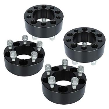 Imagem de IRONTEK espaçadores de rodas de 5 x 114,3 mm (furo de 82,5 mm, 1/2" x 20 parafusos) 5x4,5 a 5x4,5 espaçadores de roda adaptador 50 mm serve para Ford Crown Victoria Explorer Mustang Ranger para Jeep Wrangler TJ, YJ, XJ, KJ, KK, ZJ