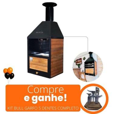 Imagem de Churrasqueira de Parede e Bancada Wall Plus Vulkania Grill a Carvão - 