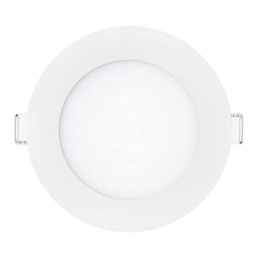 Imagem de Kian - Luminária Led Painel/Plafon Slim Redonda Embutir 6W 3.000K Branca Quente Bivolt