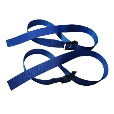 Imagem de Dynwave 2x Correias para pés de máquina de remo ajustáveis, substituição multiuso, acessórios de tecido Oxford para academia doméstica, cintos portáteis de 30, Preto