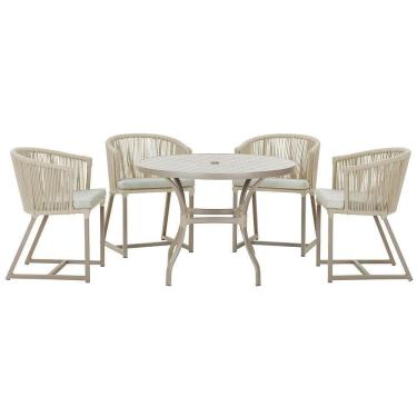 Imagem de Mesa Com 4 Cadeiras E Noronha Estofado 3 Trama autêntico Rami