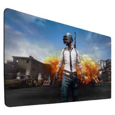 Imagem de Mousepad Fogo 90x40 PUBG Combate Aventura Ação Free Award Menino Gamer
