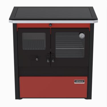 Imagem de Fogao a Lenha Venax n 1 Le Corbusier Dupla Combustao Vermelho