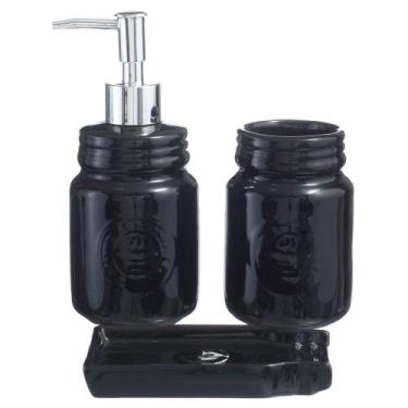 Imagem de Kit Lavabo Banheiro Acessórios Porta Sabonete Líquido Kb-646 - PGB, Pr