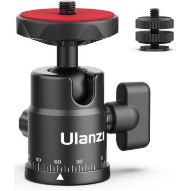 Imagem de Cabeça de tripé ULANZI H28 Mini Ball Head com suporte duplo Hot Shoe -