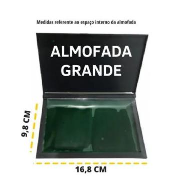 Imagem de Almofada Para Carimbo N4 Verde com Tinta Aplicada - Radex