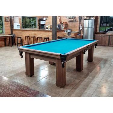 Imagem de Mesa de Sinuca Oficial Vintage - 2,83x1,55 - Nelson Bilhares, Azul pet