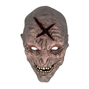 Imagem de MILERUN Máscara De Cabeça Monstro Zumbi Látex X Para Maquiagem Halloween, Acessórios Fantasia Baile, Larp