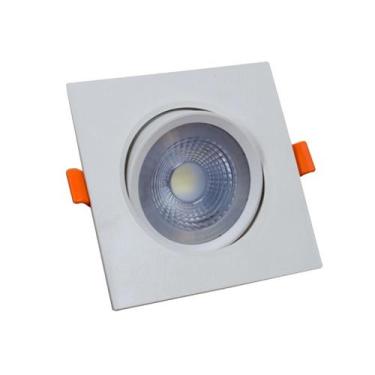 Imagem de Spot Led 5w Quadrado 3000k Branco Quente Dicróica Direcionável Embutir