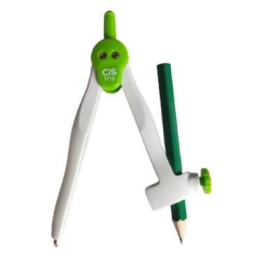 Imagem de Compasso Escolar Plástico Com Lápis Verde 1710 Cis
