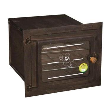 Imagem de Forno em Ferro Fogão a Lenha Médio Porta Vidro 50x42x35cm - OUTRAS MAR