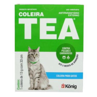 Imagem de Coleira Contra Pulgas e Carrapatos TEA Para Gatos König 13g com 33cm -