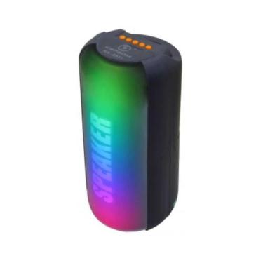 Imagem de Caixa Som Sem Fio Bluetooth Led Rgb Colorido Speaker Ka-8931 - Kapbom