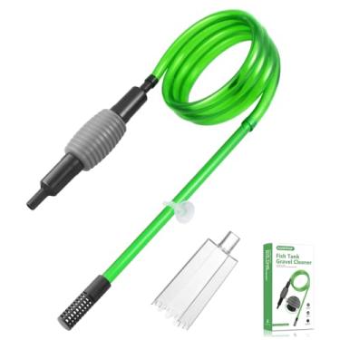 Imagem de POPETPOP Kit de limpeza de sifão a vácuo para aquário de cascalho para troca de água e limpeza de areia de filtro