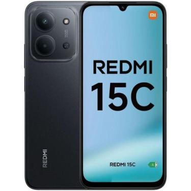 Imagem de Smartphone Redemi 15C Midnight Black - 256GB, 8GB RAM, Helio G85, Tela