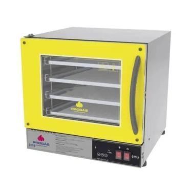 Imagem de Forno Elétrico Turbo Progás Plus Amarelo Compacto Com Economia e Estilo 110V - Prp-004 Plus