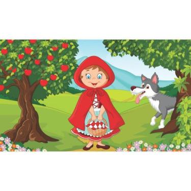 Imagem de Painel de Lona Chapeuzinho Vermelho 002 - Fabrika de Festa, 150x100cm