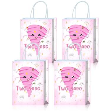 Imagem de Tyndallrays 16 peças duas bolsas Nado para lembrancinhas de festa de 2 anos, presente de aniversário de 2 anos, petiscos, lembrancinhas de doces com alças para meninas, decorações de festa de 2 anos