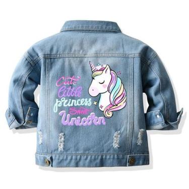 Imagem de Jaqueta jeans Cromoncent Boys Girls Child Unicorn Blue 5-6Y
