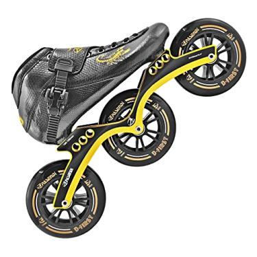 Imagem de Tênis de skate PASENDI Profissional Speed Skates 3 Rodas para Homem 3X125 mm Big Wheels Carbon Fibre Roller Skating Shoes Preto Inline Skate Shoes, Preto, US13(EU46)