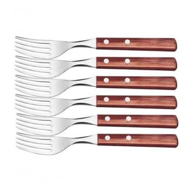 Imagem de Conjunto De Garfos Para Churrasco Tramontina Polywood Vermelhor 6 Peças