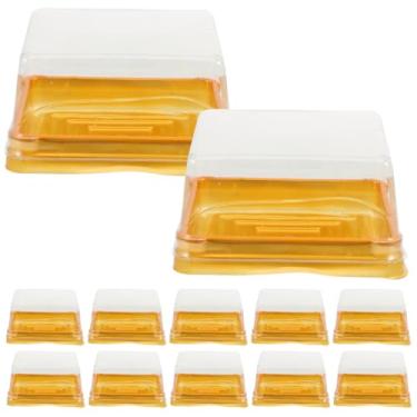 Imagem de DOITOOL 100Pcs Mini Cupcake Containers,3Inch/7.8 Cm Plastic Dessert Container With Lids,Individual Cupcake Boxes Clear Macaron Boxes,Embalagem de Pastelaria Mini Cake Boxes-Gold