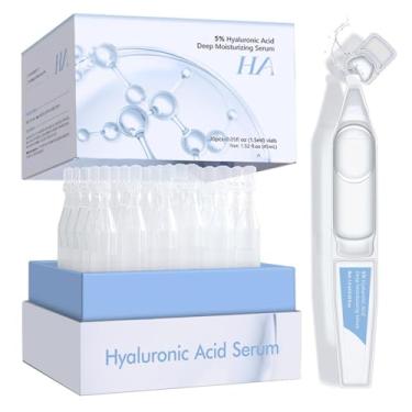 Imagem de Sérum hidratante profundo de ácido hialurônico 5%, antienvelhecimento facial, tubo de ácido hialurônico para pele sensível, hidratação pré-maquiagem, sérum ultra-hidratante reparador da pele, 30