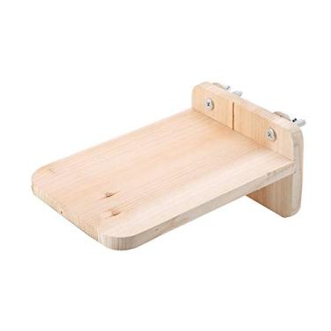 Imagem de GLOGLOW Exercise Toy Pet Cage Platform, Squirrel Wood Platform, for Hamsters Gerbils Squirrel Rats