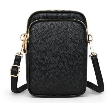 Imagem de JANKS Pequena bolsa transversal feminina mini bolsa de celular bolsa de viagem bolsa carteira bolsas ajustáveis sobre a alça de ombro, 05 Preto