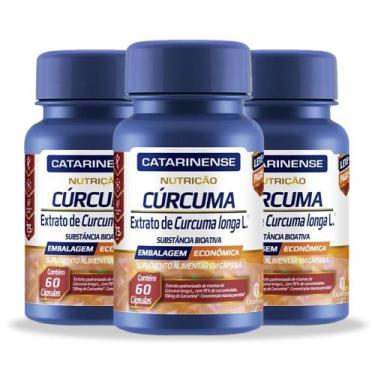 Imagem de Kit 3 Cúrcuma 130Mg Catarinense 60 Cápsulas