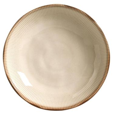 Imagem de Conjunto De Pratos Fundos Bio Raio Com 06 Peças Em Stoneware Geométrico - Porto Brasil