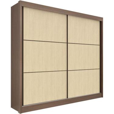 Imagem de Guarda Roupa Cancun Castanho Linho 2 Portas 6 Gavetas D?doro