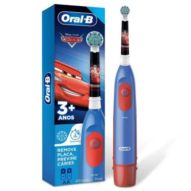 Imagem de Escova Dental Infantil Oral-B Disney Pixar Cars Cores + 2 Pilhas AA