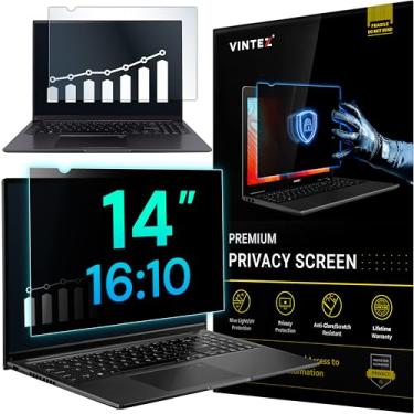 Imagem de VINTEZ Filtro de tela de privacidade de computador de 14 polegadas para monitor de computador panorâmico 16:10 e laptop - antirreflexo - película protetora antiarranhões - Escudo de confidencialidade